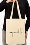 Zoozie Bags 0542 Bolso de Mano Tote de Algodón Crema 35 x 40 x 8 cm